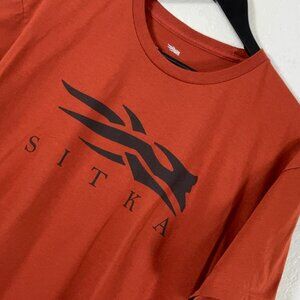 Sitka Icon Short Sleeve Tee Shirt in Copper Men's Size XL 100% Pima Cotton